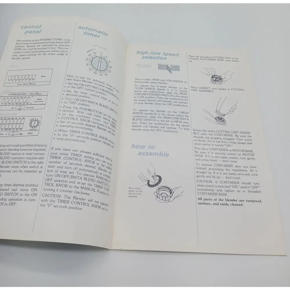 Vintage Sears Blender Instructions Recipes Booklet